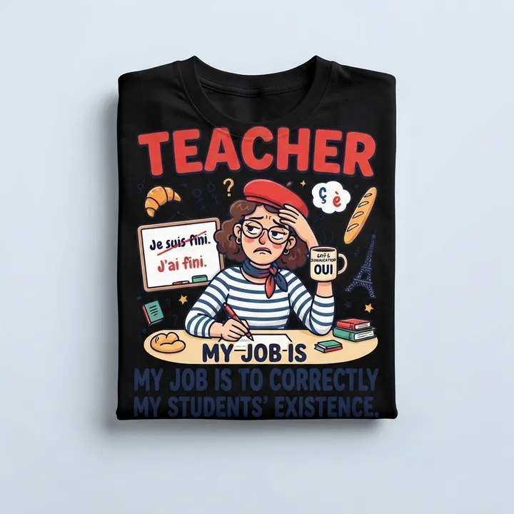 Funny Aesthetic French Teacher Shirt — Your result
