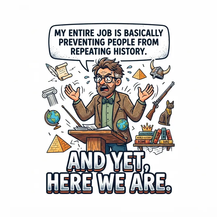Funny Aesthetic History Teacher Shirt — Design IA