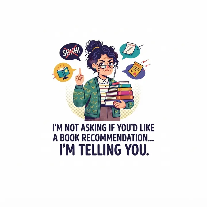 Funny Aesthetic Librarian Shirt — KI-Design