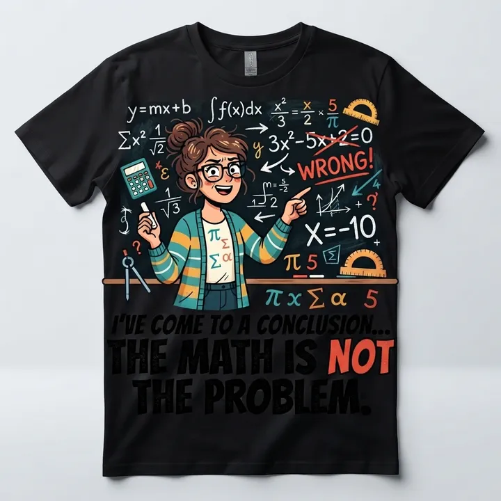 Funny Aesthetic Math Teacher Shirt — Your result