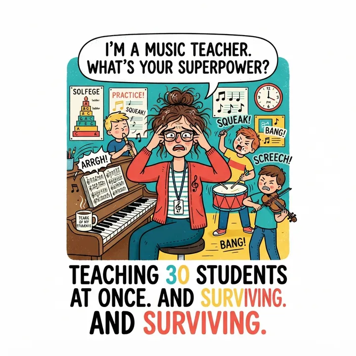 Funny Aesthetic Music Teacher Shirt — AI design