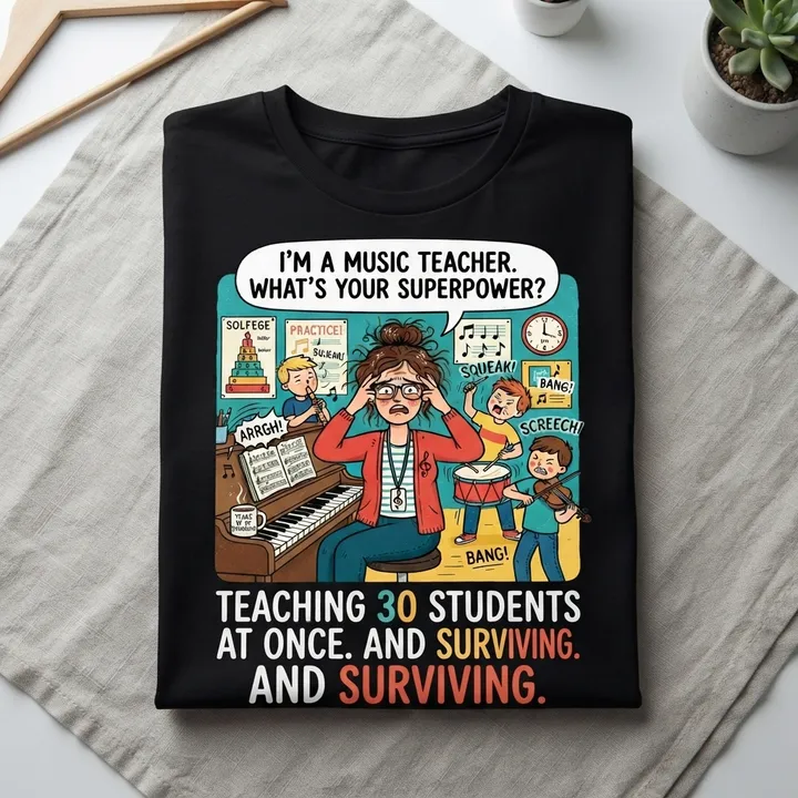 Funny Aesthetic Music Teacher Shirt — Your result