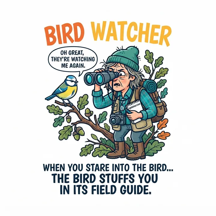 Funny Bird Watching Shirts — AI design