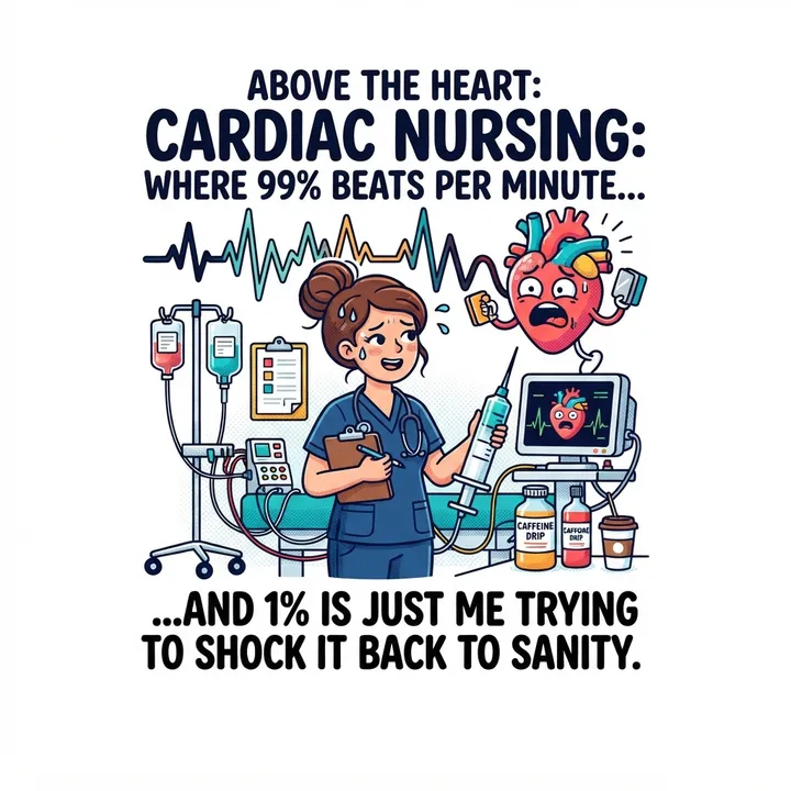Funny Cardiac Nurse Sweatshirt — Design IA