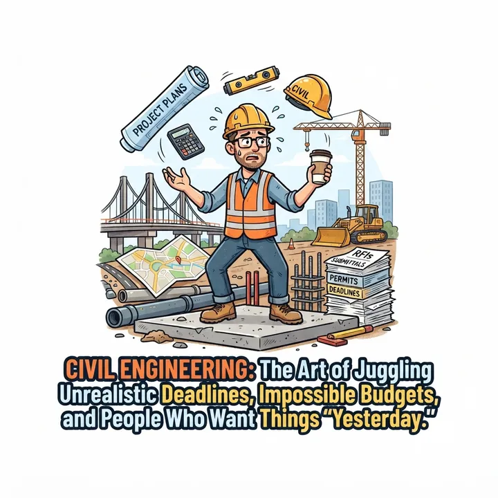 Funny Civil Engineer Sweatshirt — KI-Design