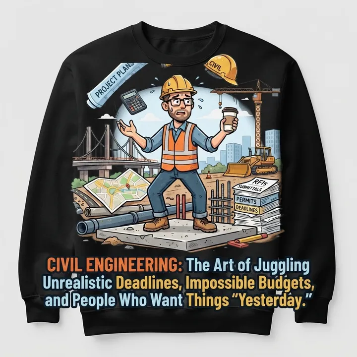 Funny Civil Engineer Sweatshirt — Dein Ergebnis