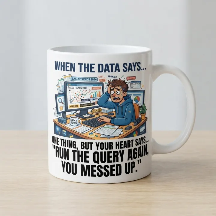 Funny Data Analyst Mug — Dein Ergebnis