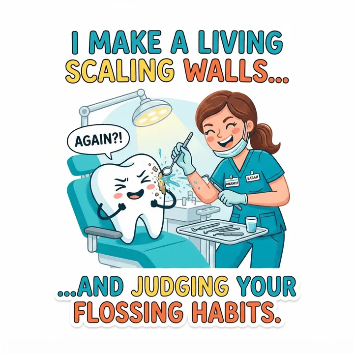 Funny Dental Hygienist Shirts — AI design