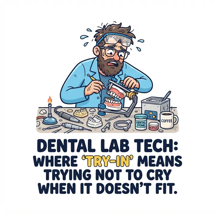 Funny Dental Lab Tech Shirt — AI design