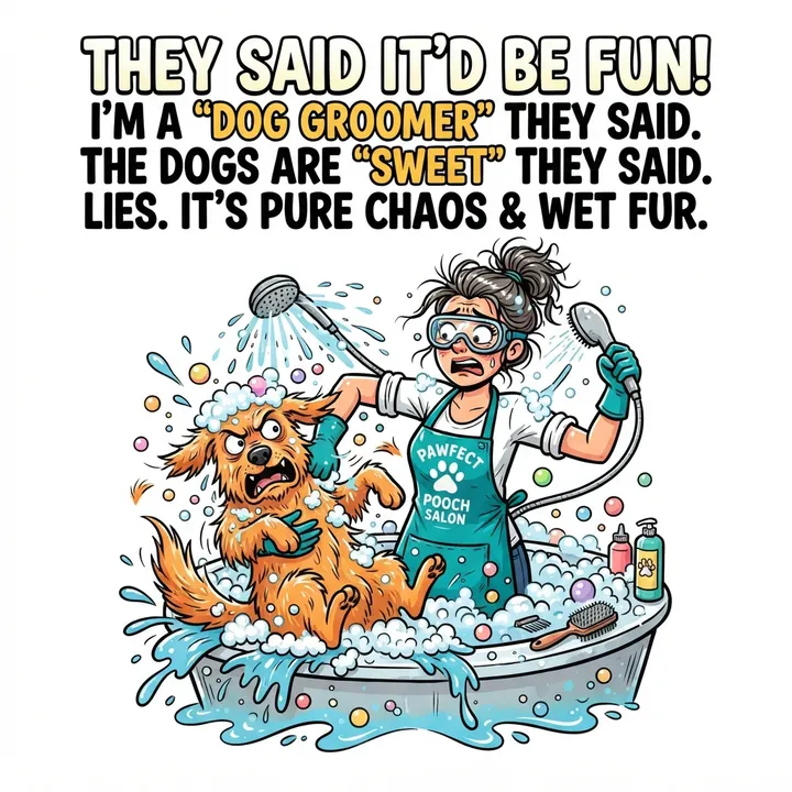 Funny Dog Groomer Hoodie — Design IA