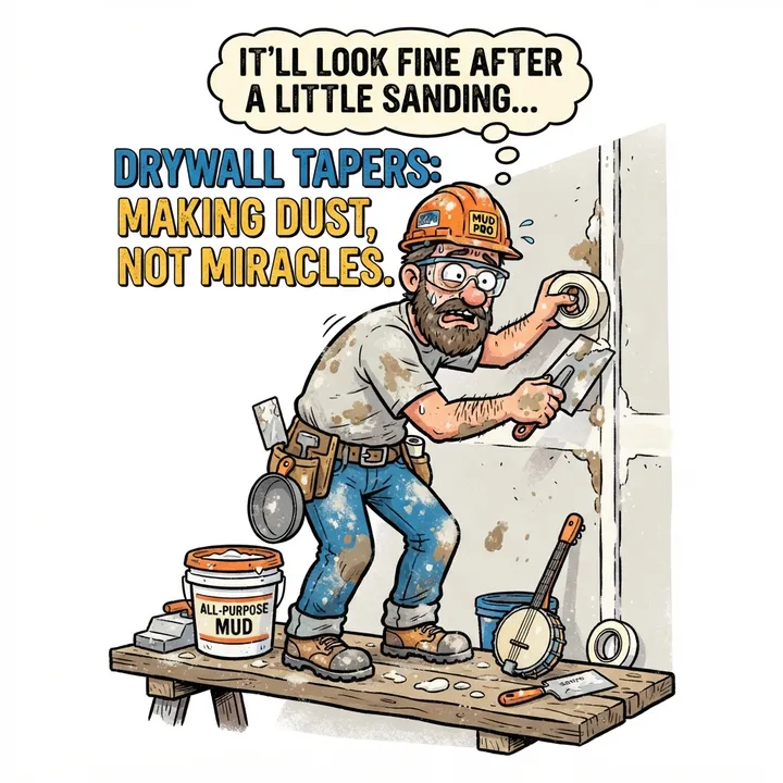 Funny Drywall Taper Shirt — KI-Design