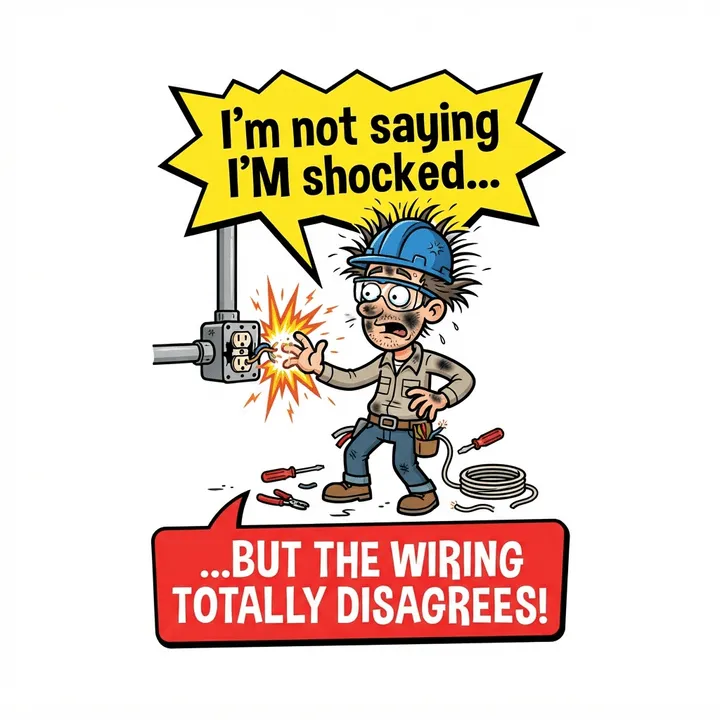 Funny Electrician Shirts — KI-Design