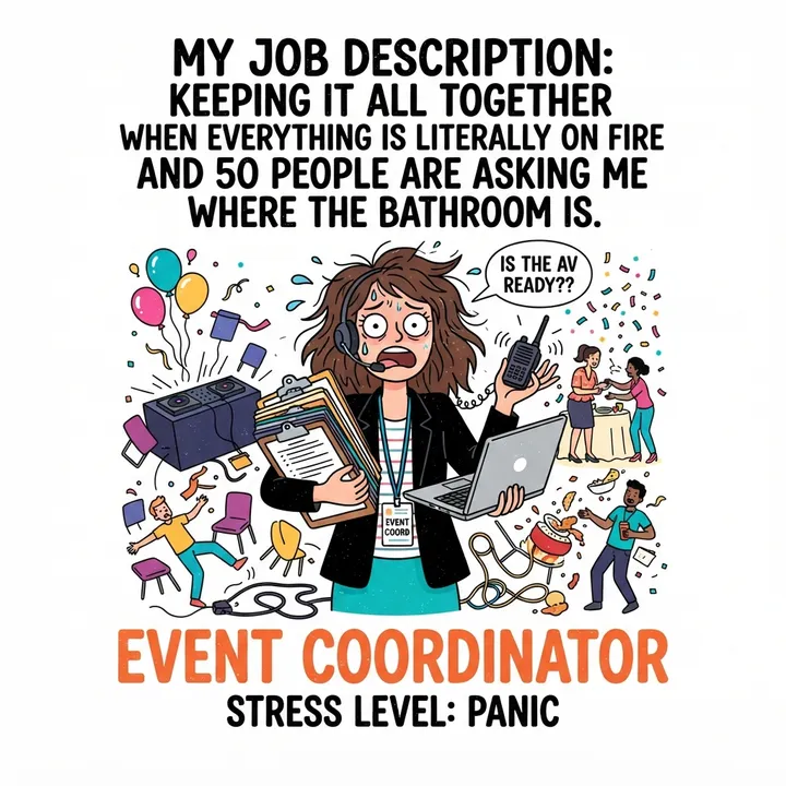 Funny Event Coordinator Shirt — KI-Design
