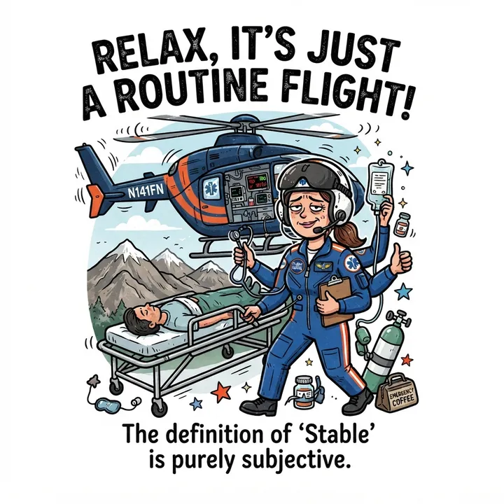 Funny Flight Nurse Shirt — KI-Design