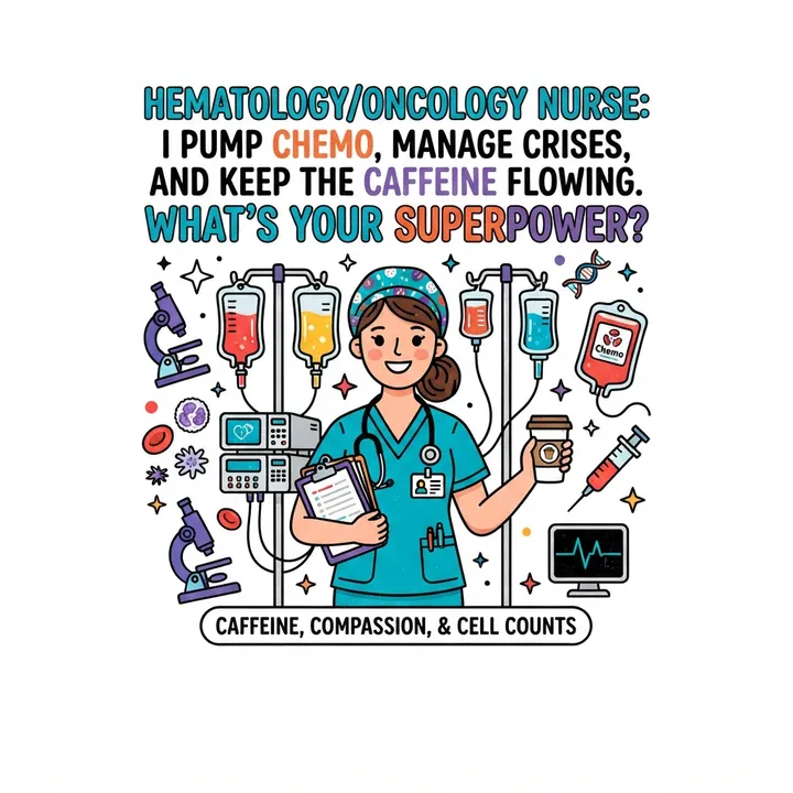 Funny Hematology Oncology Nurse Shirt — Design IA