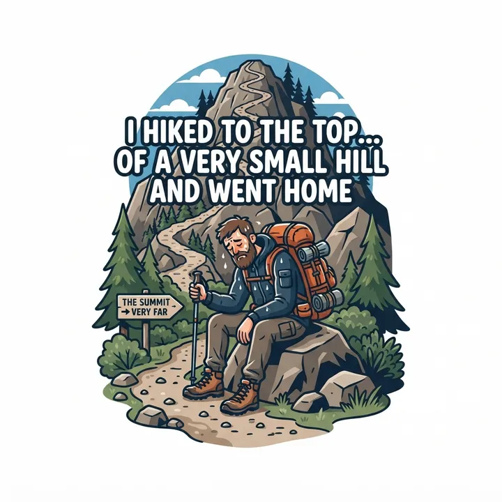 Funny Hiking Hoodies — KI-Design