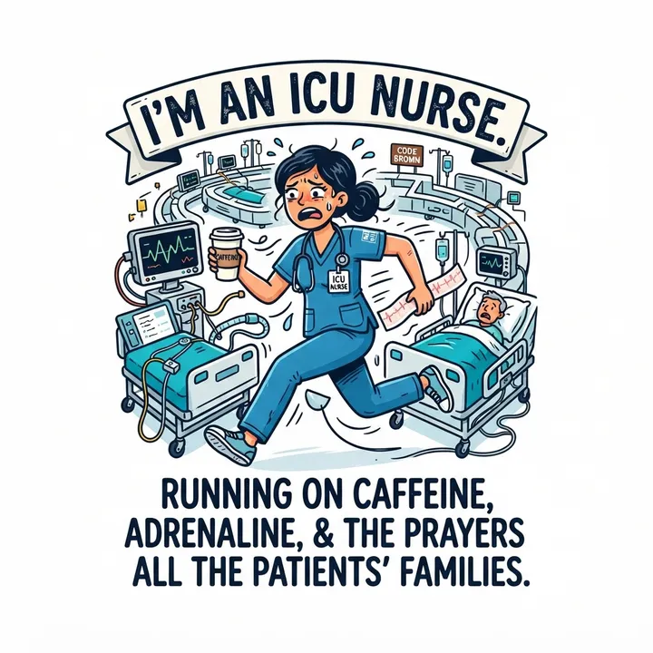 Funny Icu Nurse Sweatshirt — KI-Design