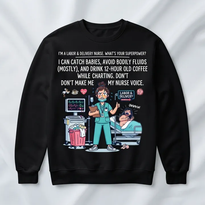 Funny Labor And Delivery Nurse Sweatshirt — Il tuo risultato