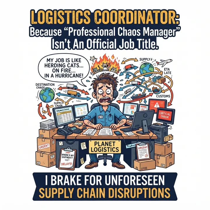 Funny Logistics Coordinator Shirt — KI-Design