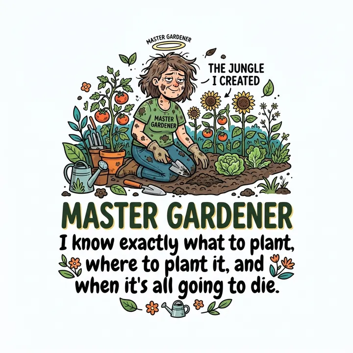 Funny Master Gardener Shirt — KI-Design
