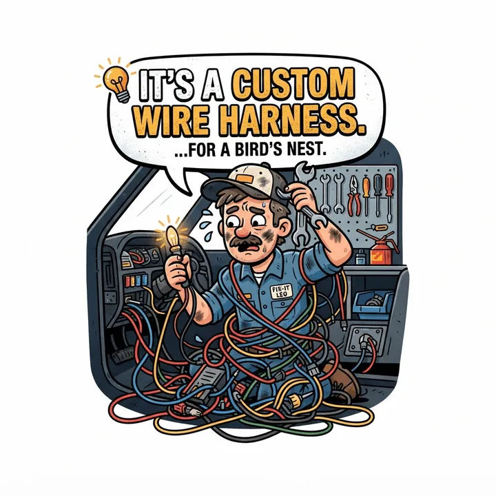 Funny Mechanic Shirts — KI-Design