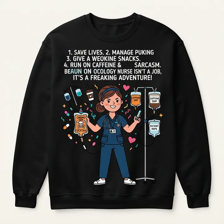 Funny Oncology Nurse Sweatshirt — Dein Ergebnis