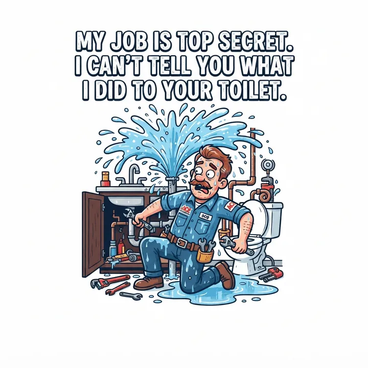 Funny Plumber Shirts — KI-Design