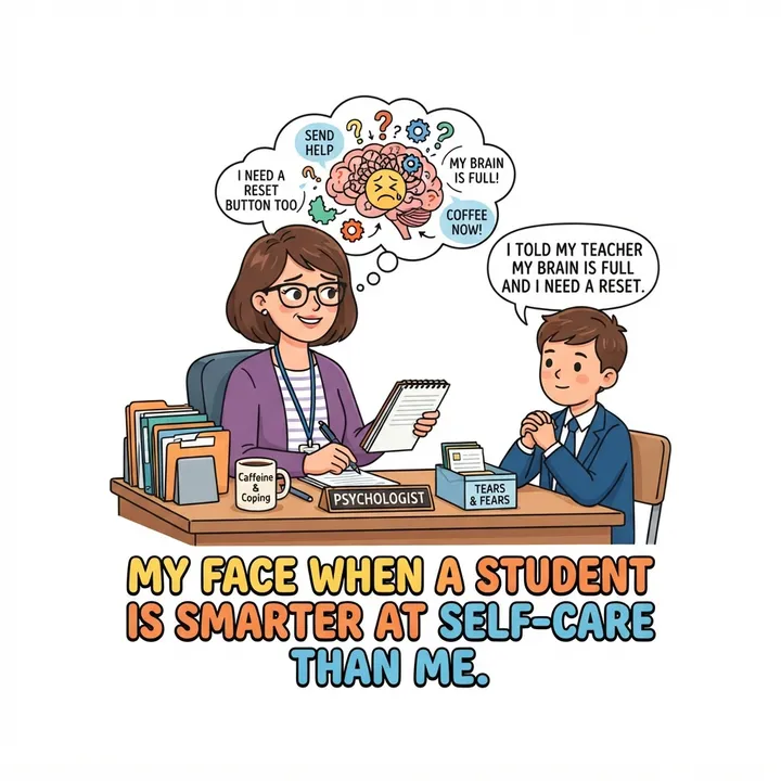 Funny School Psychologist Sweatshirt — AI design