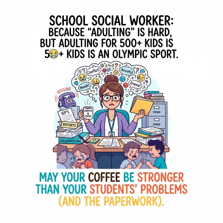 Funny School Social Worker Sweatshirt — AI design