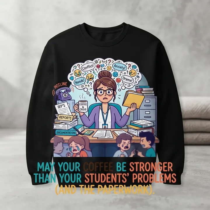 Funny School Social Worker Sweatshirt — Your result