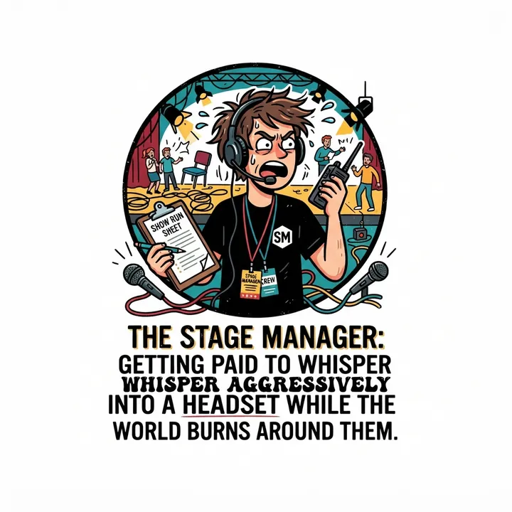 Funny Stage Manager Shirt — KI-Design
