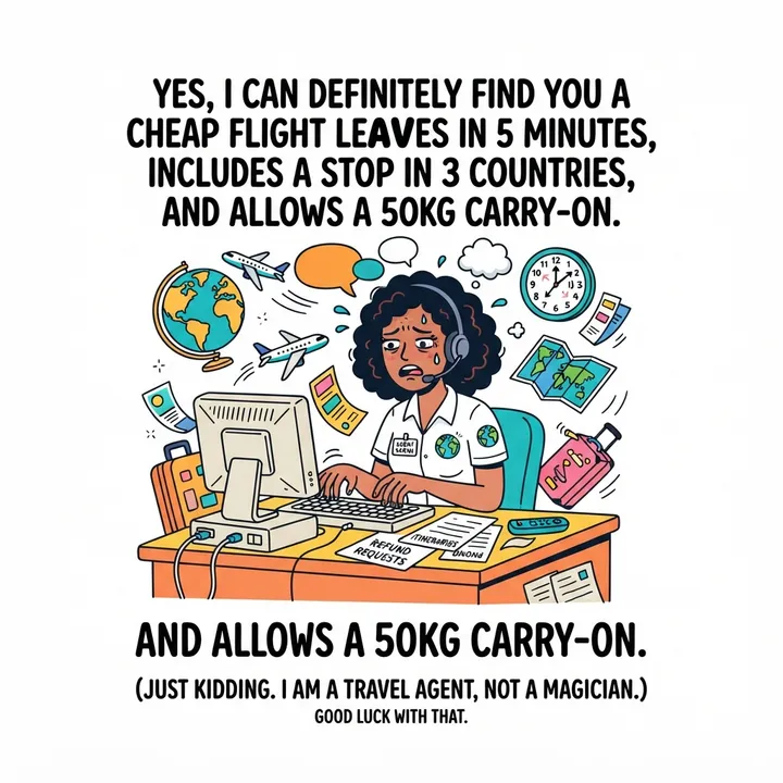 Funny Travel Agent Shirt — KI-Design