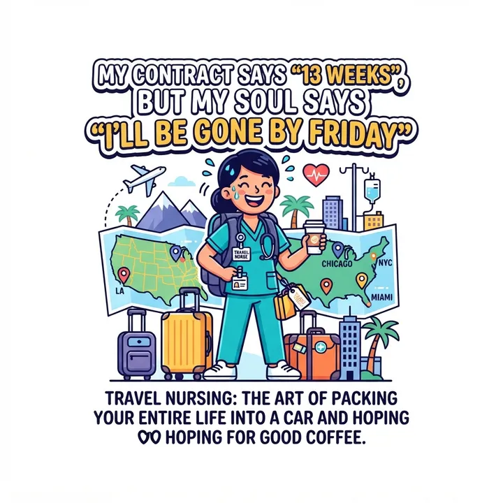 Funny Travel Nurse Sweatshirt — AI design
