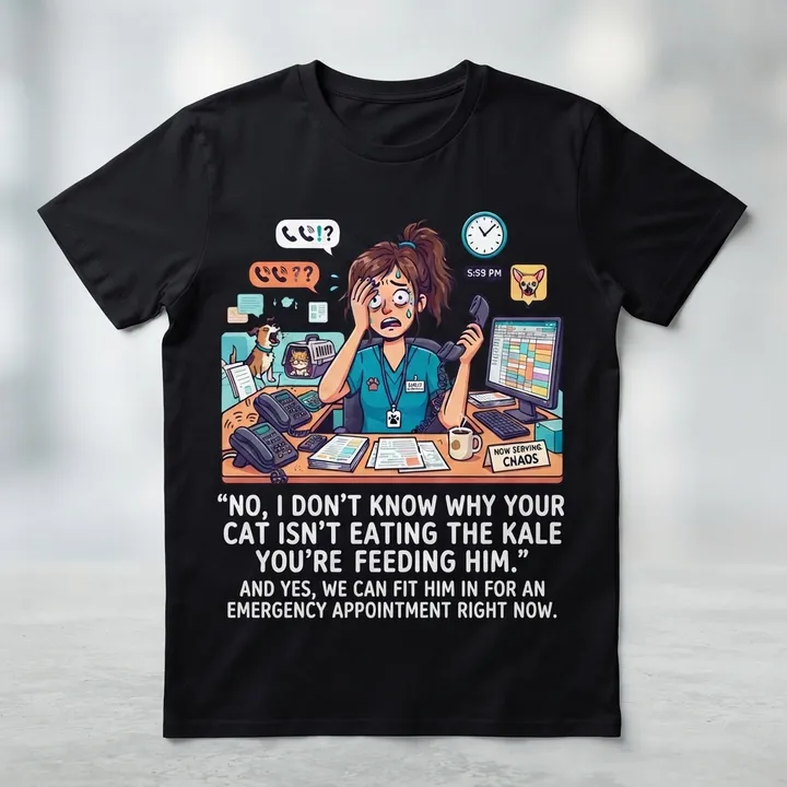 Funny Veterinary Receptionist Shirt — Dein Ergebnis