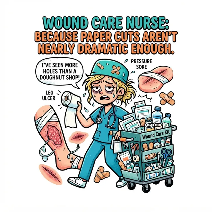 Funny Wound Care Nurse Shirt — Diseño IA