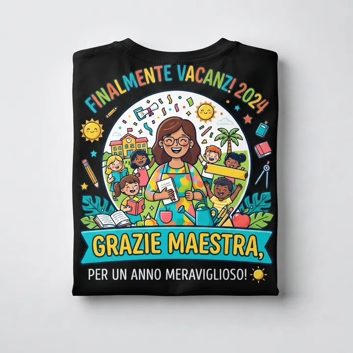 Magliette maestre fine anno scolastico — Il tuo risultato