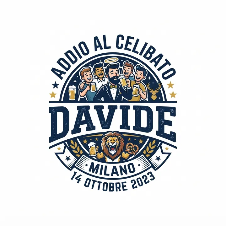 Magliette personalizzate per addio al celibato — Design IA
