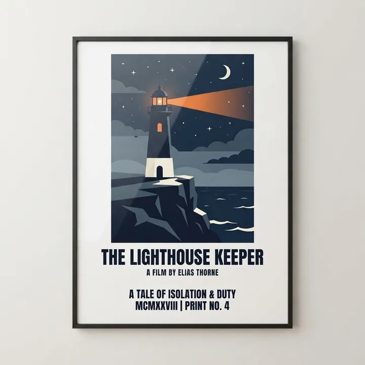 Poster film vintage minimalista