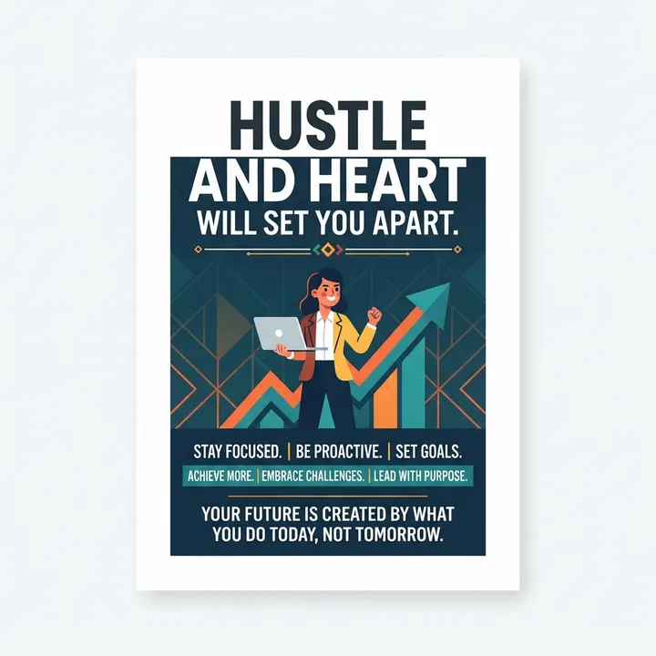 Poster motivazionali ufficio moderno — Design IA