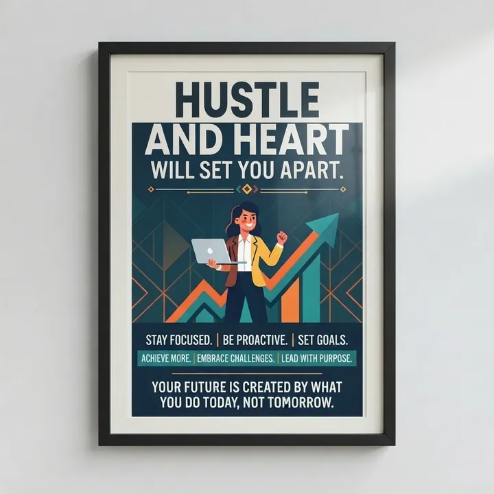 Poster motivazionali ufficio moderno — Il tuo risultato