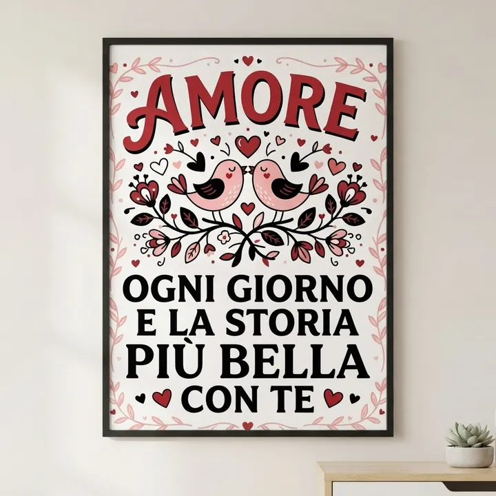 Quadri camera da letto scritte amore — Il tuo risultato