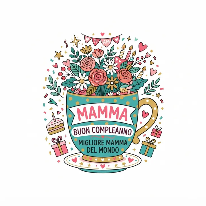 Regalo compleanno mamma tazza — Design IA
