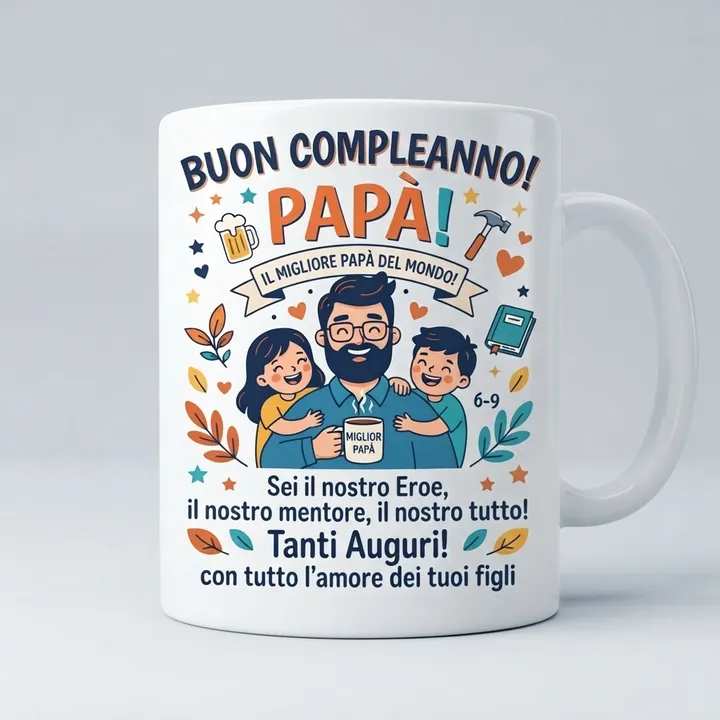 Regalo compleanno papà tazza personalizzata — Il tuo risultato