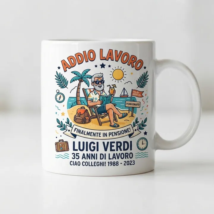 Regalo originale pensionamento collega uomo — Il tuo risultato
