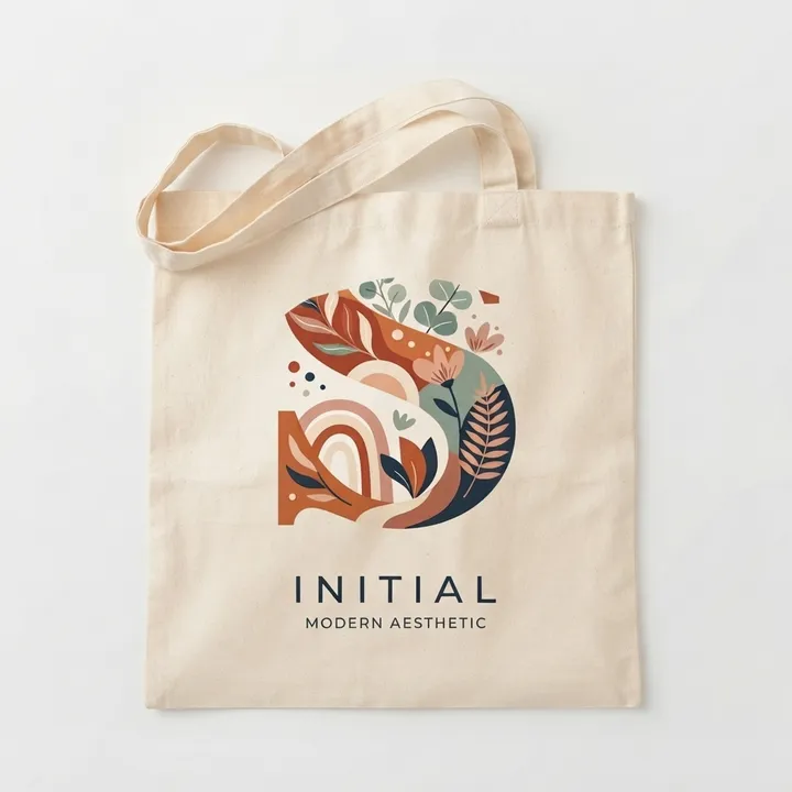 Personalized Aesthetic Initial Tote Bag — Dein Ergebnis