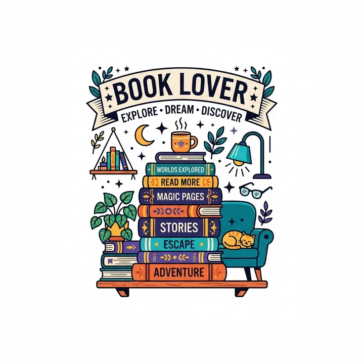 Personalized Book Lover Tote Bag — KI-Design