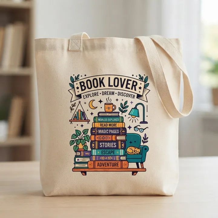 Personalized Book Lover Tote Bag — Dein Ergebnis
