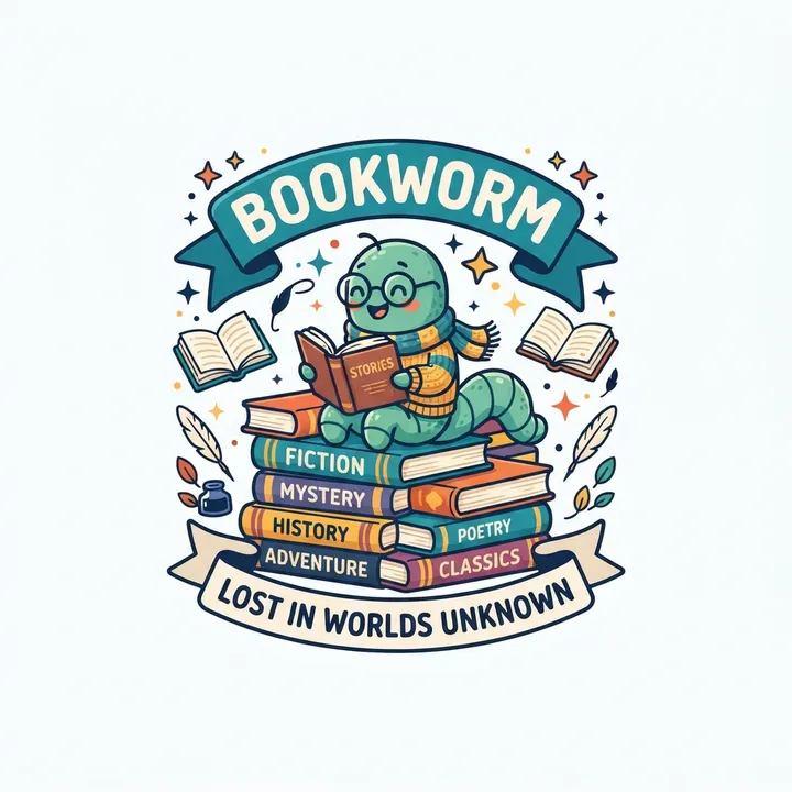 Personalized Bookworm Tote Bag — Design IA