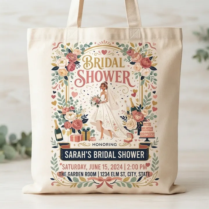 Personalized Bridal Shower Tote Bag — Seu resultado