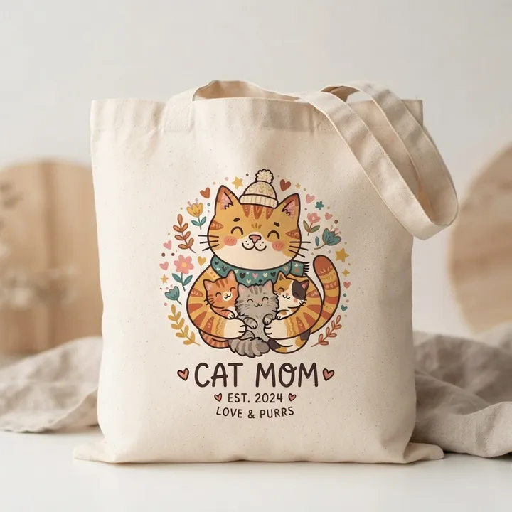 Personalized Cat Mom Tote Bag — Your result